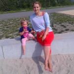 mit Yulia auf demSpielplatz