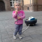 ich fahr mal meinen Rucksack und Gira und Hasi spazieren...